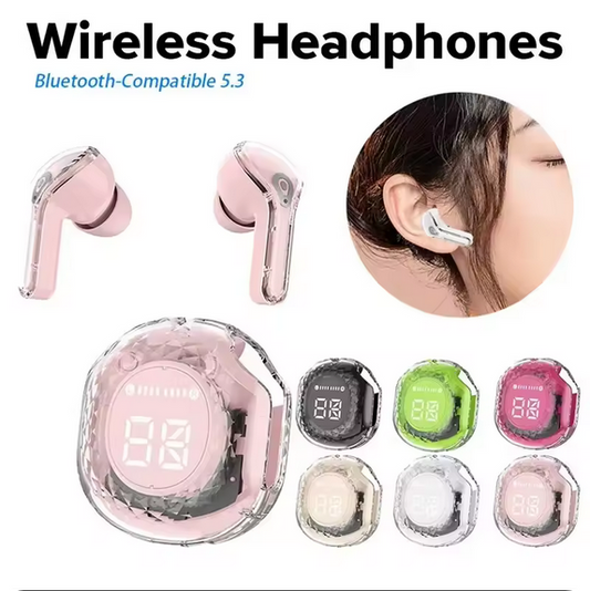 Air39 Wireless Earphone Transparent ENC Noise Reduction Game Headphone Long Battery Life BT 5.3 Headset With Breathing Lights