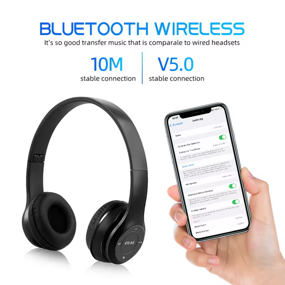 P47  Bluetooth headphones for gym and workout  headphones connect with mobile